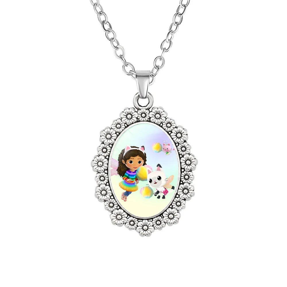 Gabby casas de muñecas collares niñas nuevas cadenas Kawaii gargantilla niños Cosplay joyería de moda niños joyería de moda regalo de cumpleaños
