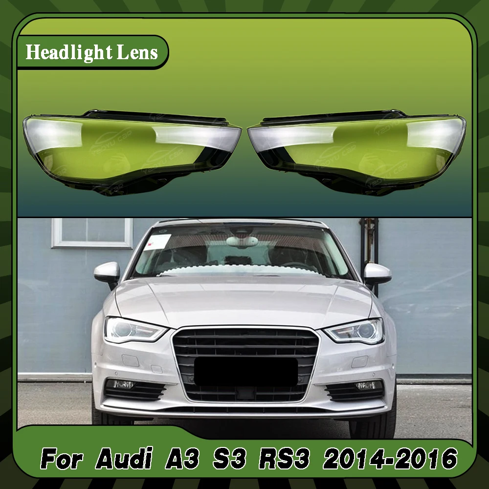 

Для Audi крышка фары прозрачная маска абажур корпус фары линза заменить оригинальный абажур A3 S3 RS3 2014 2015 2016