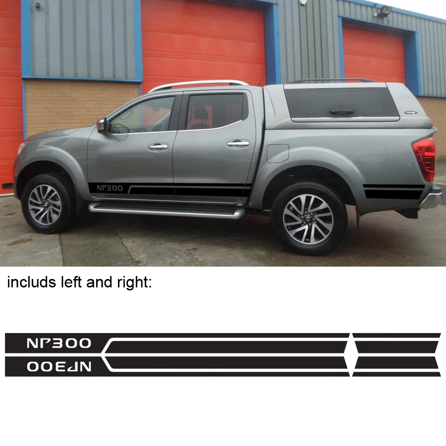 

car decals 2 sides door stripe graphic Vinyl sticker for NAVARA NP300 2014 2015 2016 2017