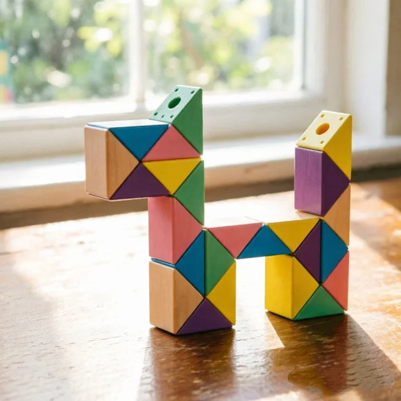 

Colorful Magic Snake Cube Transformable Segments Puzzle Educational Brain Play Toy Ideal Gift For Kids Children Indoor Activity