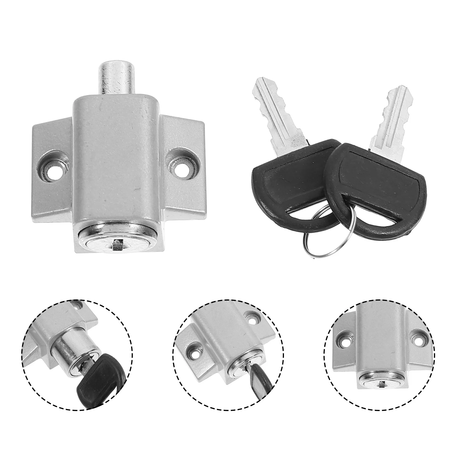 

Zinc Alloy Sliding Window Lock Limiter Childproof Safety Stopper for Windows Doors No Punching Easy Install Sash Lock