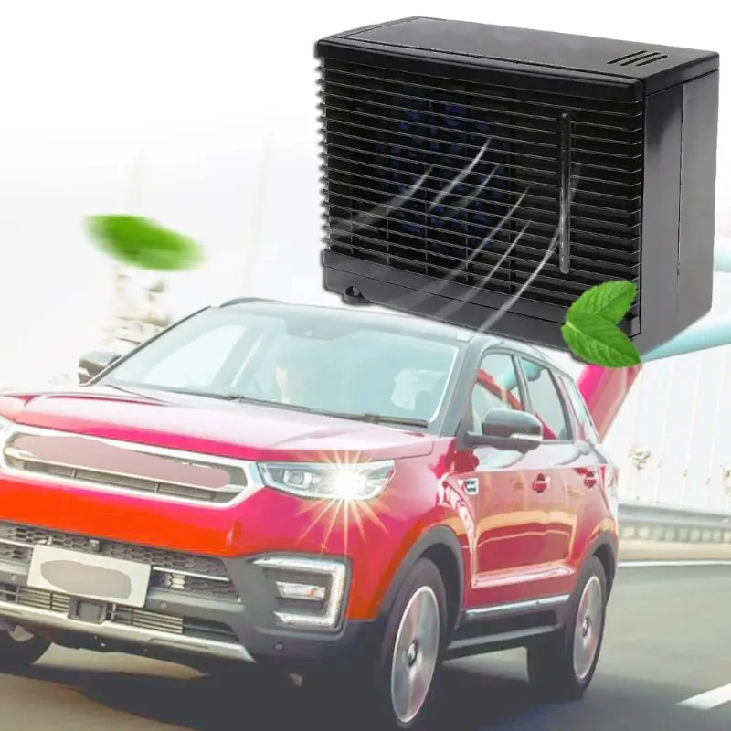 

12V 60W Adjustable Car Air Conditioner Cooler Cooling Fan Water Ice Evaporative Portable Mini Fan