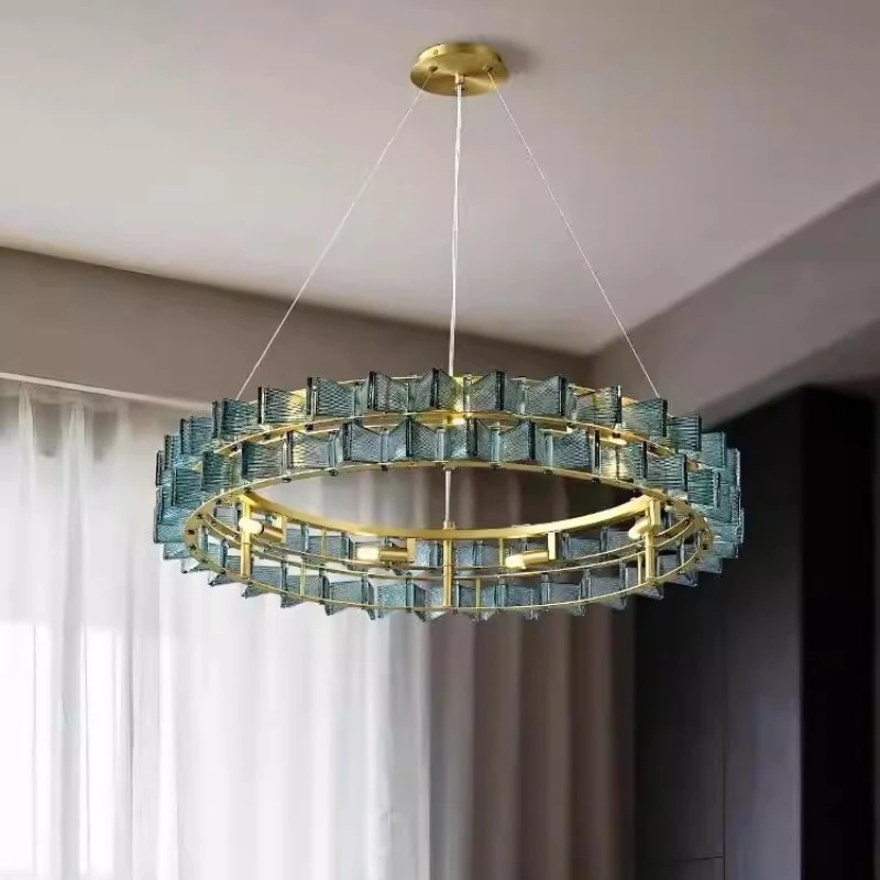 Modern Minimal Glass Led Pendant Light Luxury Design Chandelier for Living Room Bedroom Home Decoration Lighting Suspension