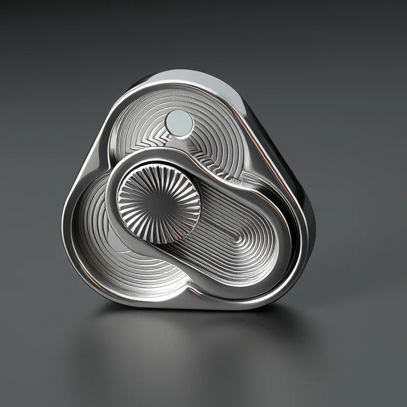 Paquete Triple de tarjetas de empuje magnéticas, Spinner triangular para la yema del dedo, juego estimulante de sonido de Metal para adultos, juguetes para aliviar el estrés, 1 Uds.