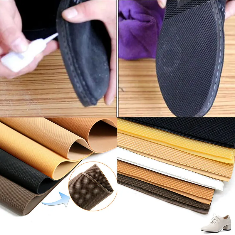 Suole di riparazione in gomma per scarpe suola completa resistente all\'usura adesivo antiscivolo pattino autoadesivo per la cura delle scarpe toppa