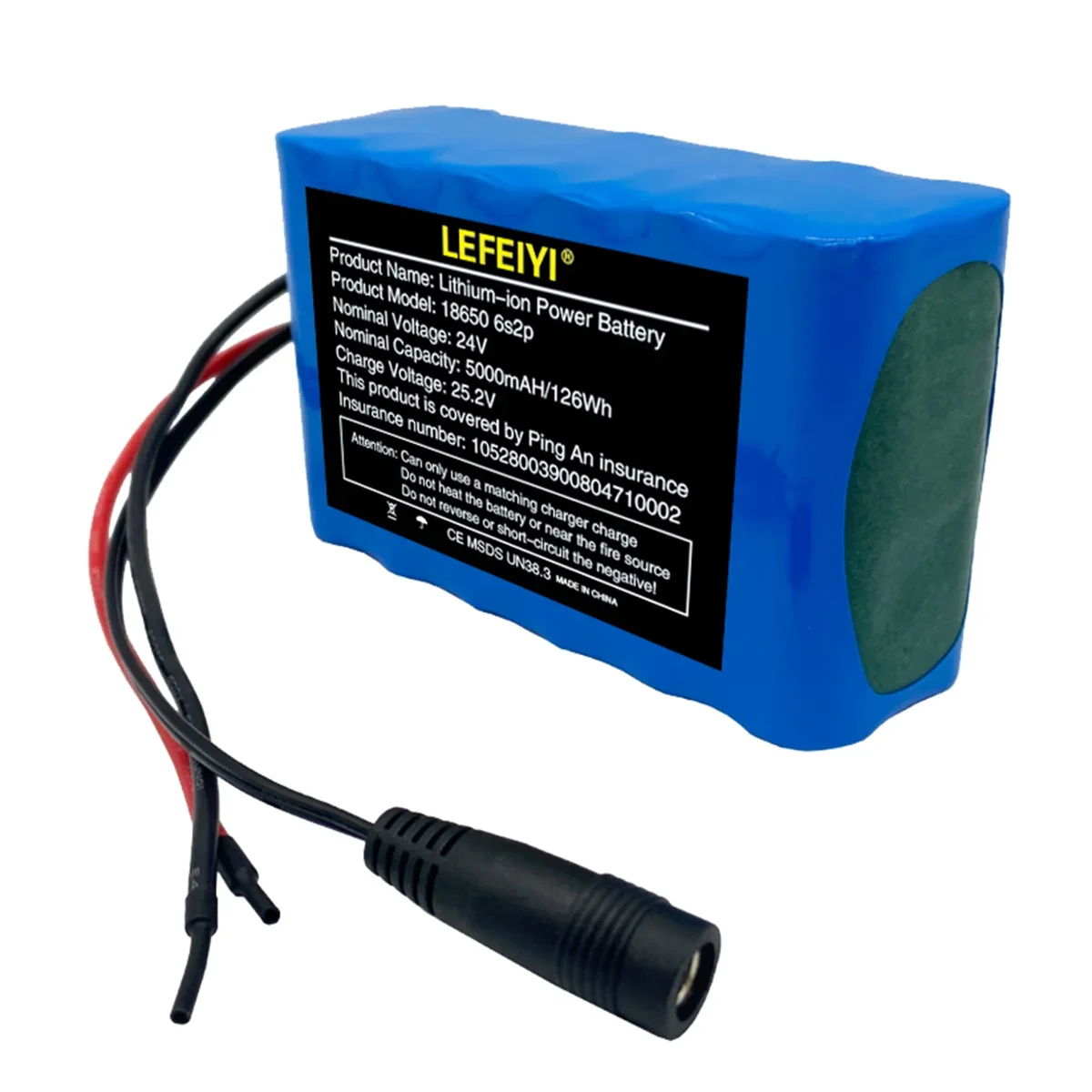 24V 6S2P Li-Ion Battery 50000mAh 18650 24 V Lithium Battery Pack 24V with BMS Optional Plug