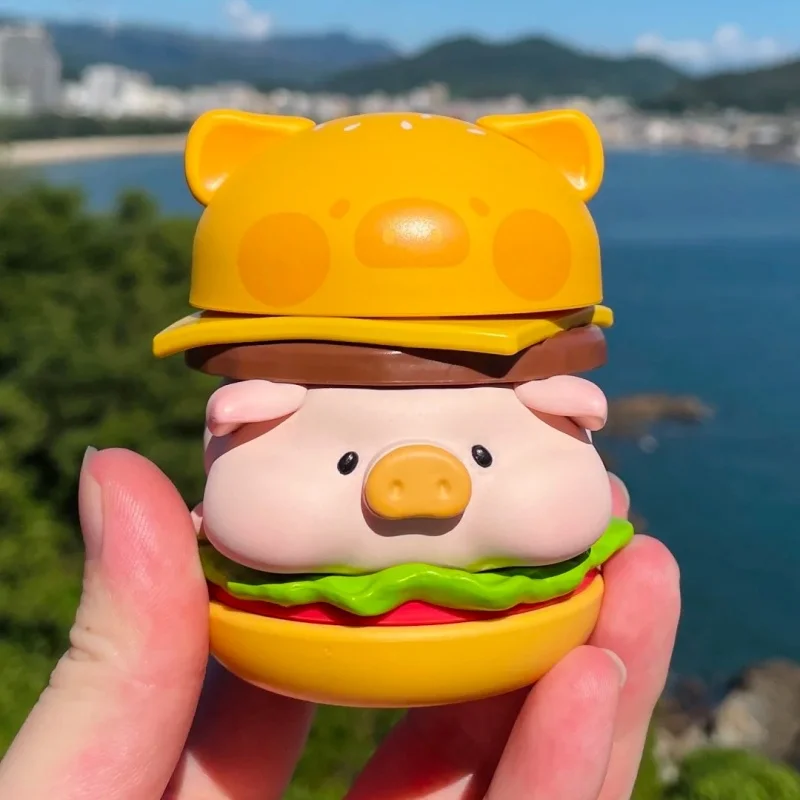 أصيلة المعلبة خنزير لولو خنزير برغر سلسلة التسليم العاجل صندوق أعمى بولي كلوريد الفينيل ديكور عمل الشكل دمية متنقلة Kawaii نموذج الاطفال هدية #5