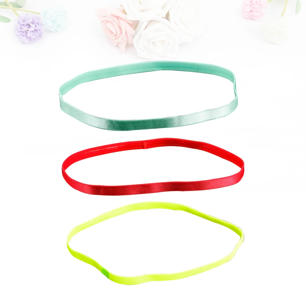 

3Pcs Anti-Slip Sports Hair Bands Silicone Elastic Headband for Yoga Exercise Running Women Hair Bands Women Elastic Headband