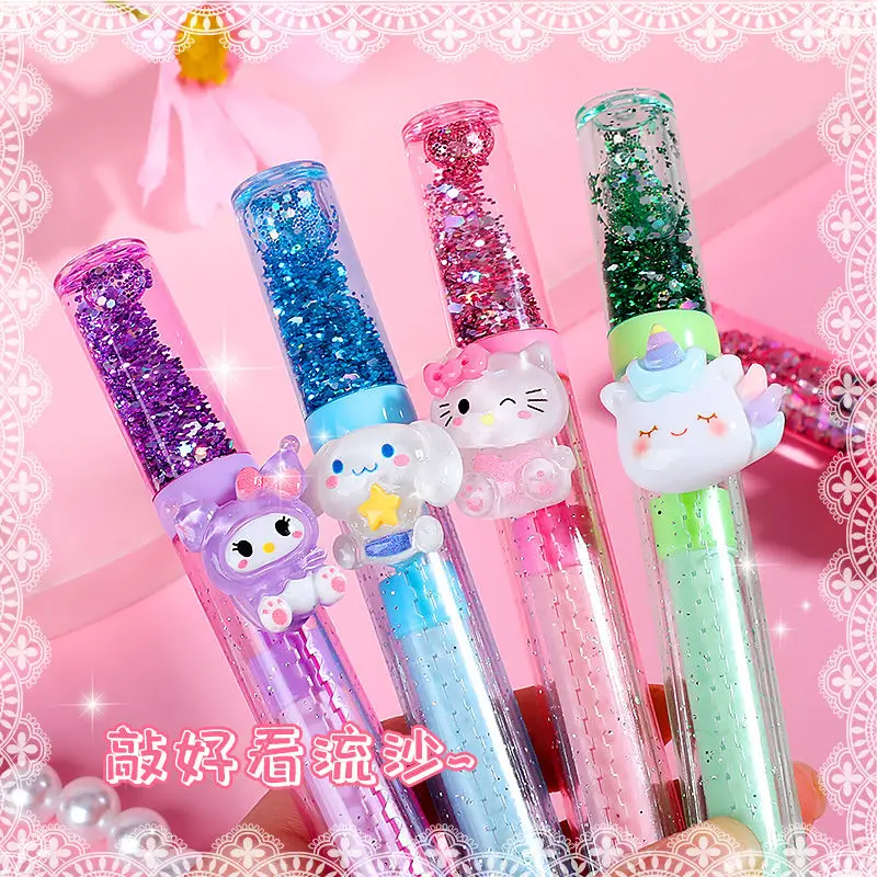 Hello Kitty Kuromi My Melody Pochacco Niedlicher Treibsand-Push-Pull-Radiergummi, einziehbarer kleiner Student, Kawaii-Zeichnungsradiergummi, Geschenk