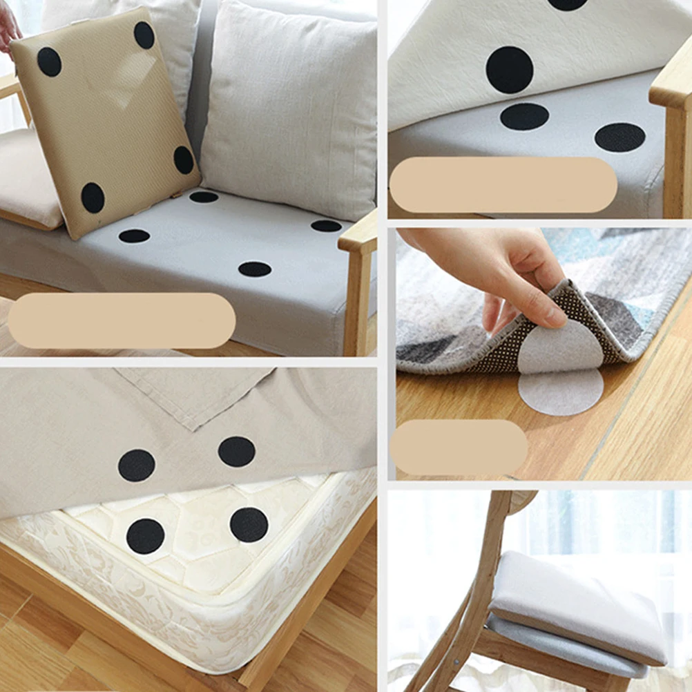 

24Pairs Sofa Stickers Round Nylon Skid Resistance Retainers for Living Room Bedroom Bed Sheet Anti-Slip Carpet Fixing