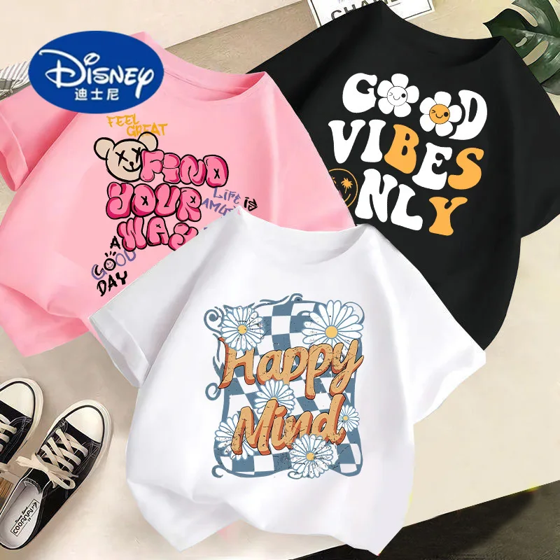 

Disney Girls Short Sleeve T-Shirt 2025 | Loose Fit Round Neck Top, Comfortable Summer Casual Wear