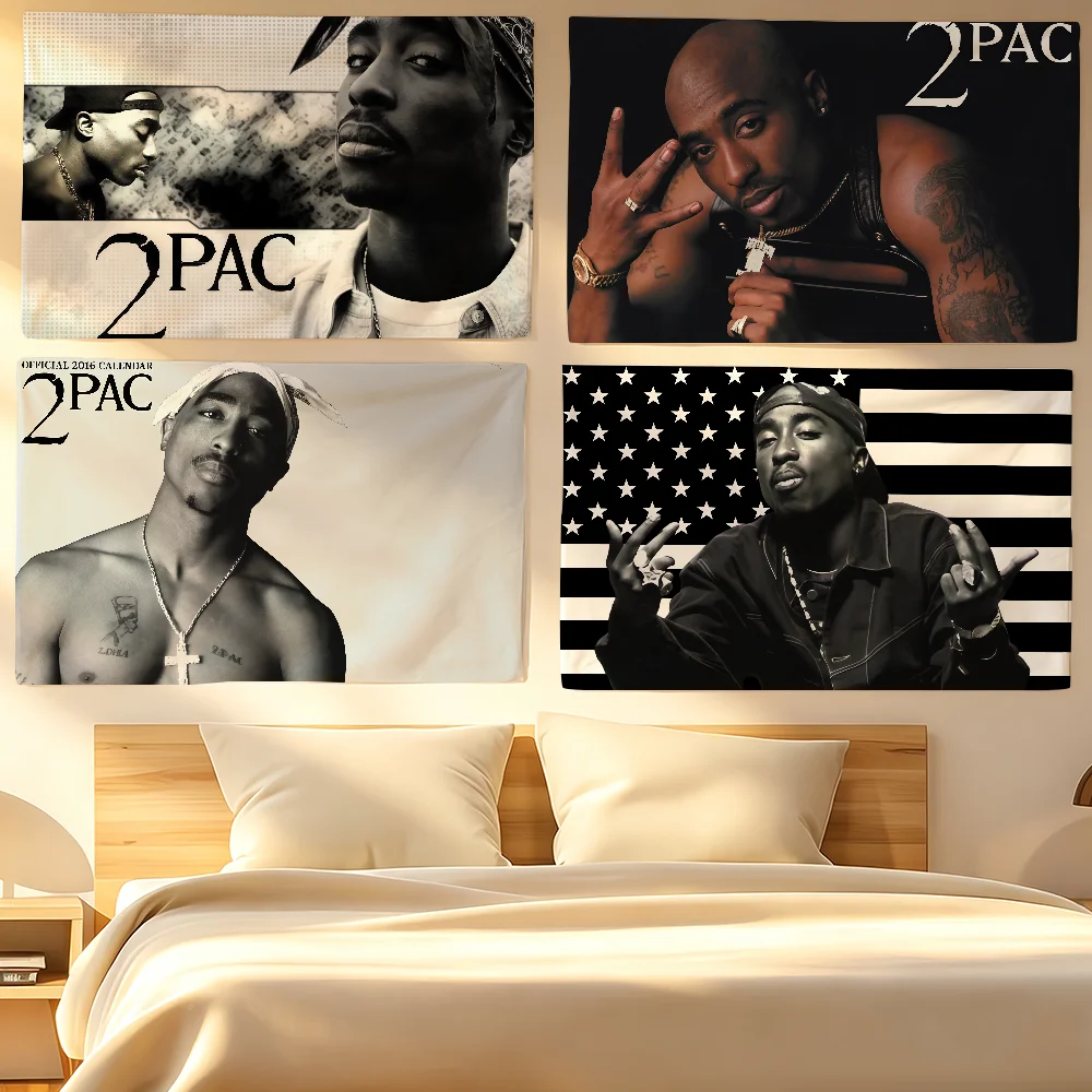 Rapper T-Tupac Shakur flag For Living Room Home Dorm Decor Wall Outdoor Camping Party Banner Gifts