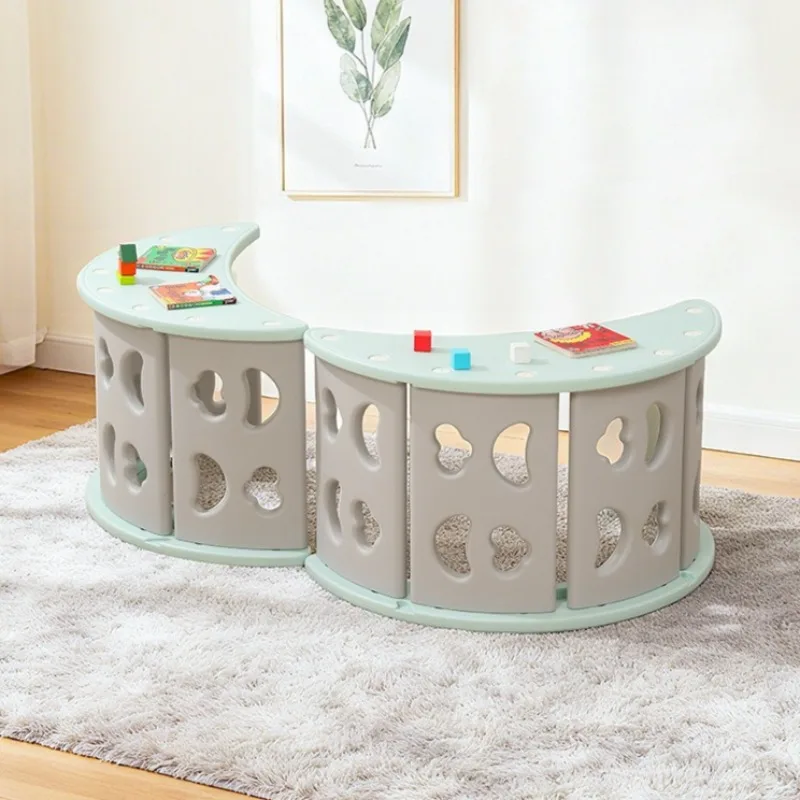 Multifunktionales Kinderspielzeug Rutsche Schaukelbett Aufbewahrung Laufstall Kletterbogen Rutsche Lerntisch Integrierte Sicherheit Baby-Rutschen Spielzeug