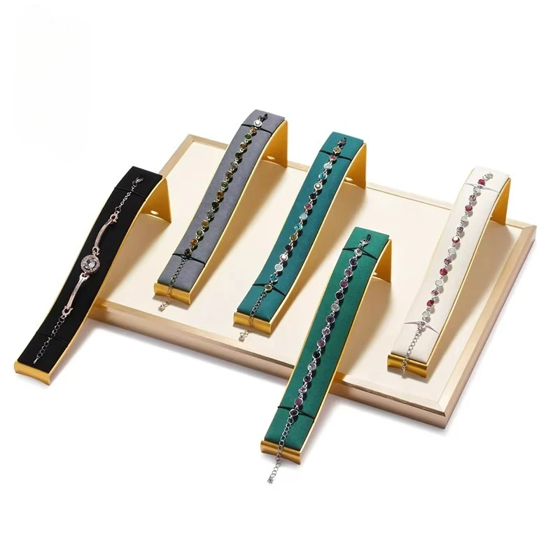 

Metal microfiber bracelet watch display stand jewelry display props window counter jewelry storage ornaments