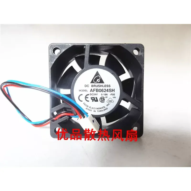 for Delta 6025 AFB0624SH 24V 0.18A 6CM Three Wire Speed Inverter Double Roll Cooling Fan