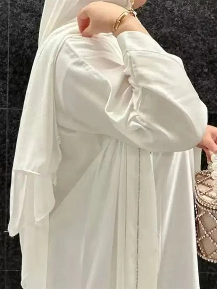 Ramadánu satén kimono abaya dubaj krocan muslimové islámu saúdská arábie kebaya róba africký šaty abayas pro ženy kaftan djellaba