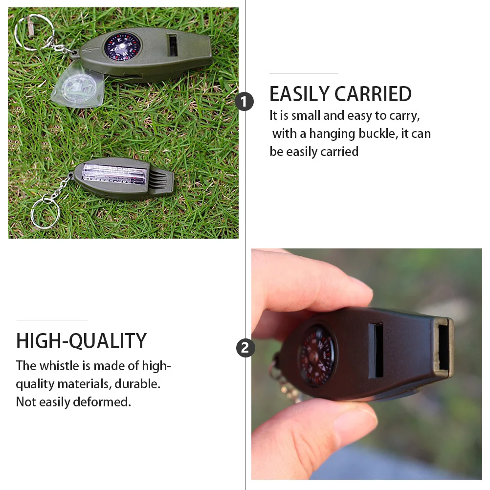 3 قطعة صفارة إنقاذ الطوارئ متعددة الوظائف في الهواء الطلق مع مشبك معلق للسفر والصيد وحقيبة الظهر #1