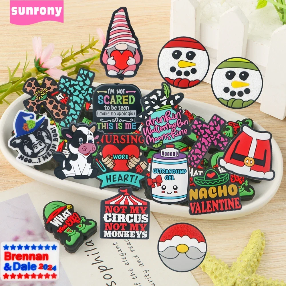 Sunrony 5/10 новые силиконовые бусины мультфильм/Рождество/текст стиль DIY ожерелье браслет аксессуары для изготовления ювелирных изделий Sunrony 5/10 новые силиконовые бусины мультфильм/Рождество/текст стиль DIY ожерелье браслет аксессуары для изготовления ювелирных изделий