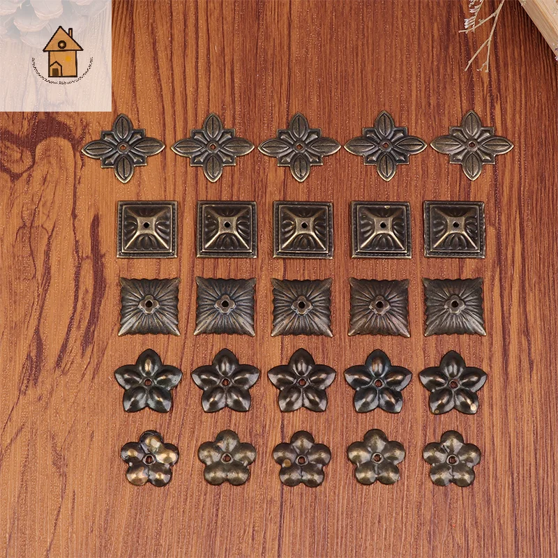 

10-Pack Brass Upholstery Decorative Corners for Wooden Box, Suitable for Jewelry Chest, Wine Case