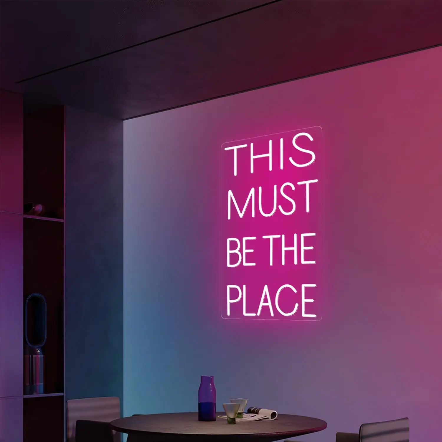 LED Neon Sign This Must Be The Place Neon Light for Gaming Room Bedroom Bar Christmas Party Home Decor Xmas Gift USB Powered view 4