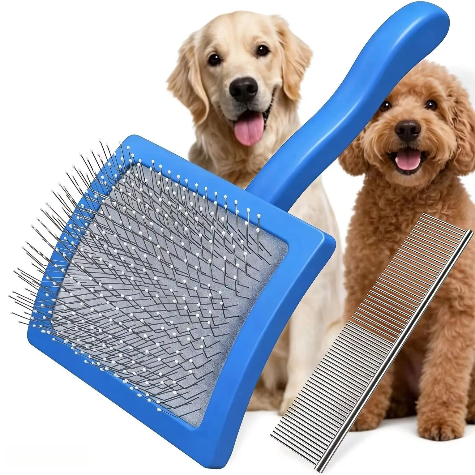 1 Set Hundebürste zur Fellpflege Entfilzungskamm für Pudel Bichon Welpen Katzen Haarentfernungsbürste