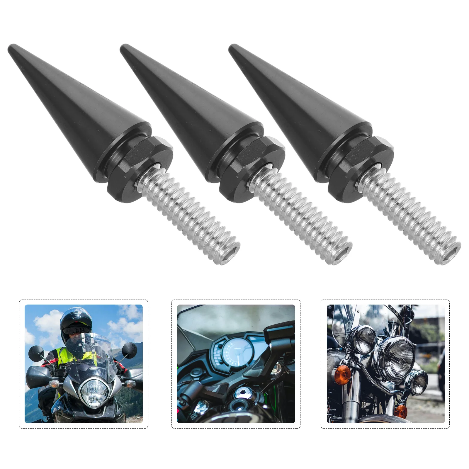 

3Pcs Motorcycle Windshield Screws Bolts Nuts Secure Fastening Replacement Decorative Aluminum Alloy Fairing Screws Motorbike