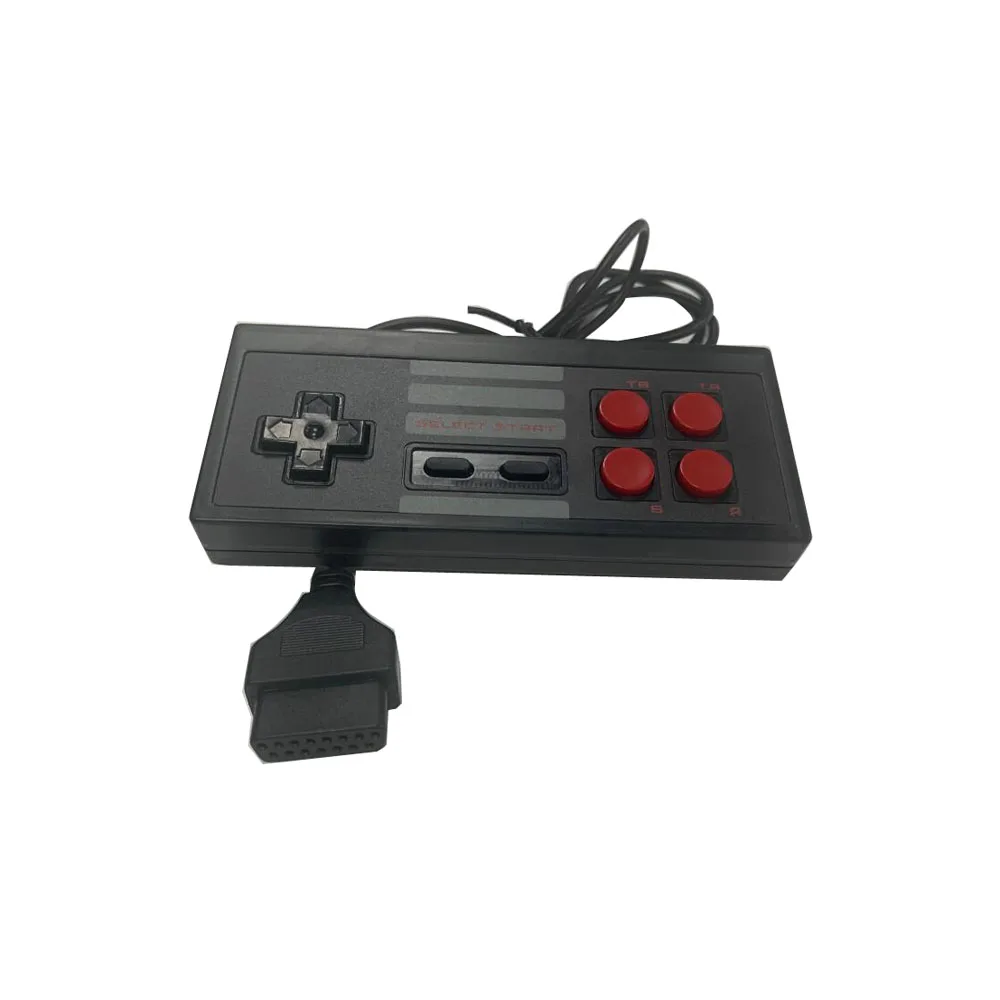 Gaming console gamepad 8bit style 15Pin 7PIN  Plug Cable Controller For NES for FC wird game controller transparent black