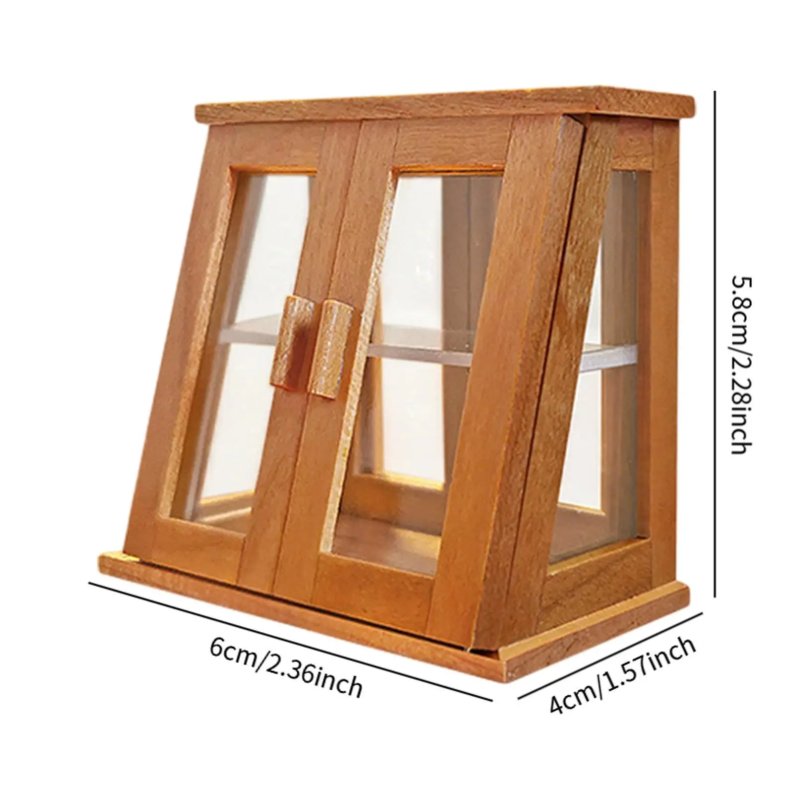 Puppenhaus-Bäckerei-Vitrine, Puppenhausmöbel aus Holz im Maßstab 1:12 Puppenhaus