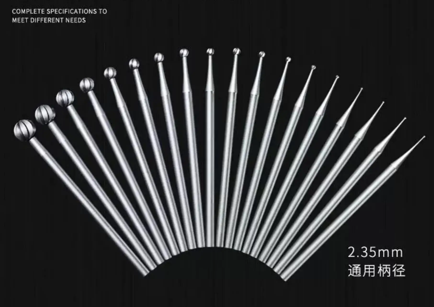 6 pieces Round Shape Ball Burr Set 2.35mm 3/32Inch Shank Jewelry Making Burs Round Ball Shape Engraving Bits ball bur GZ