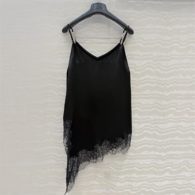 Immagine 3: Abito da donna nuovo in pizzo patchwork, mini abito estivo 2026 con bretelle, vestito corto senza maniche slim fit, sexy abito da festa scollato sulla schiena