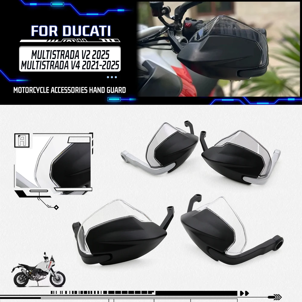 

For Ducati Multistrada V4 V4S V2 V2S 2022-2025 Motorcycle Hand Guards Handlebar Handguard Hand shield Guard 2023 2024
