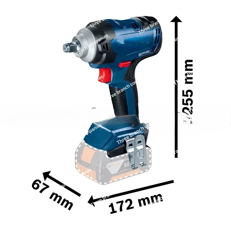 18V-400, 400N.m. Wireless impact wrench, Brushless motor, lithium battery, rechargeable, GDS,