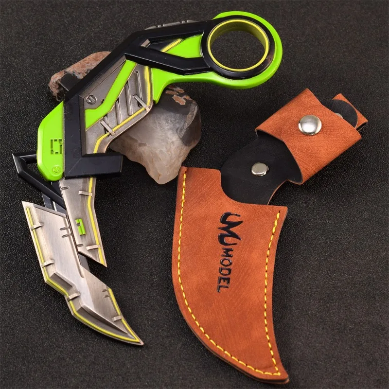 17cm RGX 11z Pro Karambit gioco in metallo periferiche strumento di valutazione spada Samurai mischia arma modello ornamenti regali collezione di giocattoli