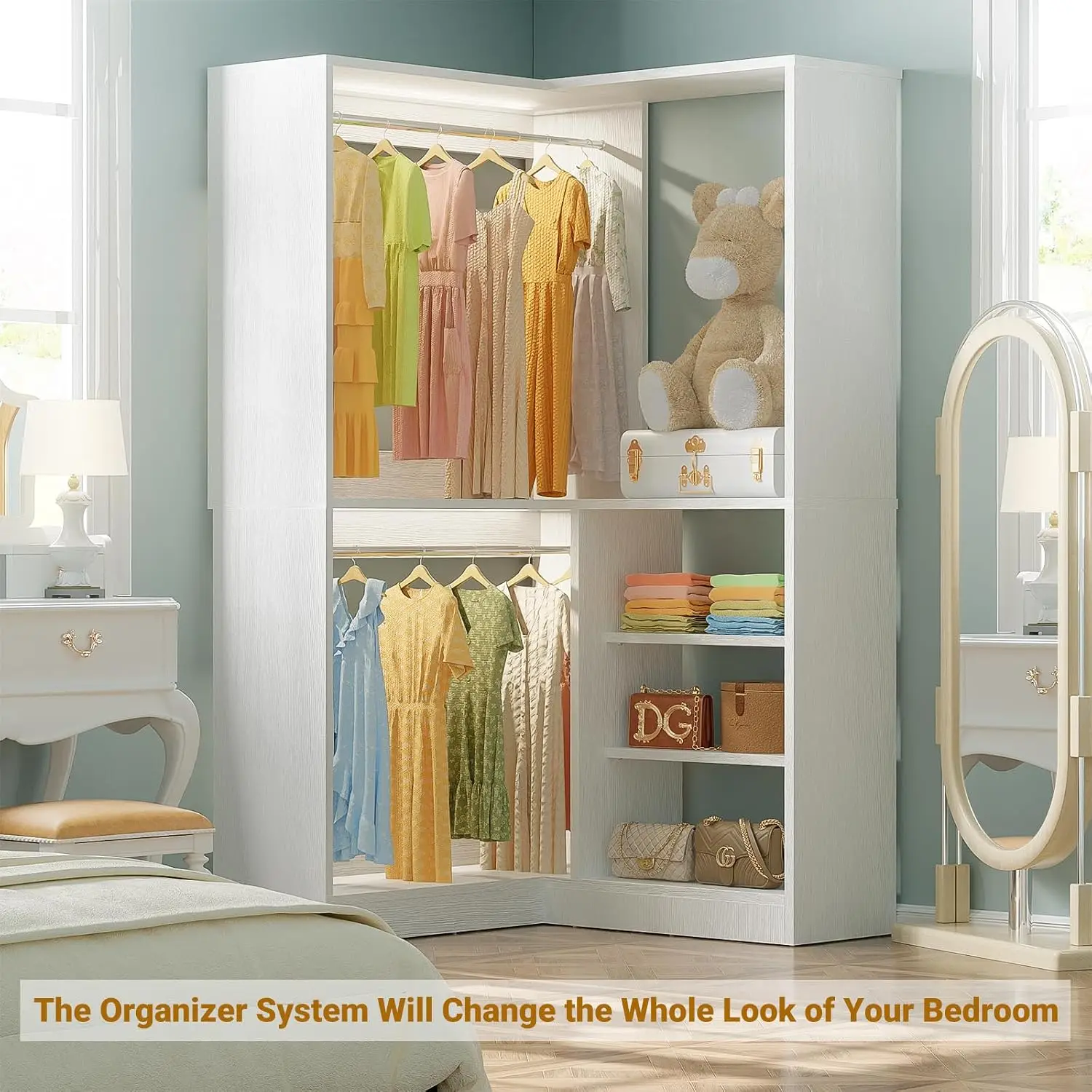 Corner Closet Organizer 36