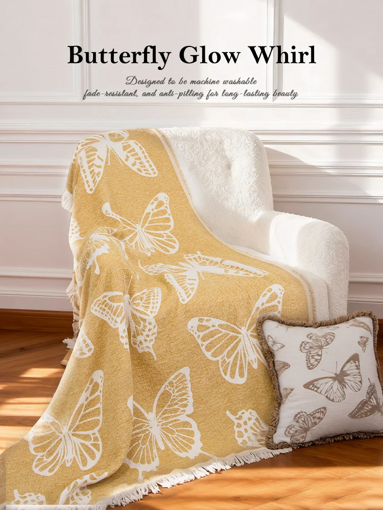 

Двустороннее танцевальное одеяло-плед, роскошный чехол для дивана, легкое, дышащее, во французском стиле, всесезонное, универсальное покрывало для дивана