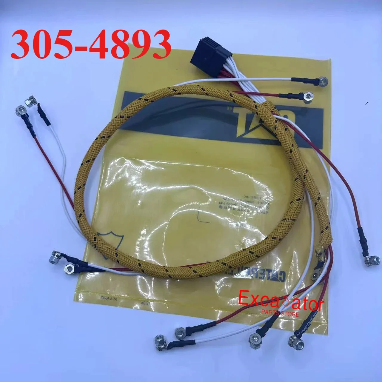 Excavator E320D C6.4 Fuel Injector Nozzle Wire Harness 305-4893 3054893 Wiring Harness 305 4893 Cable