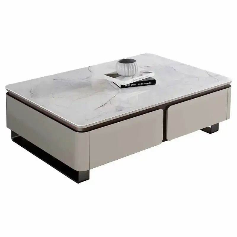 

Light luxury microcrystalline rock slab coffee table, TV cabinet combination