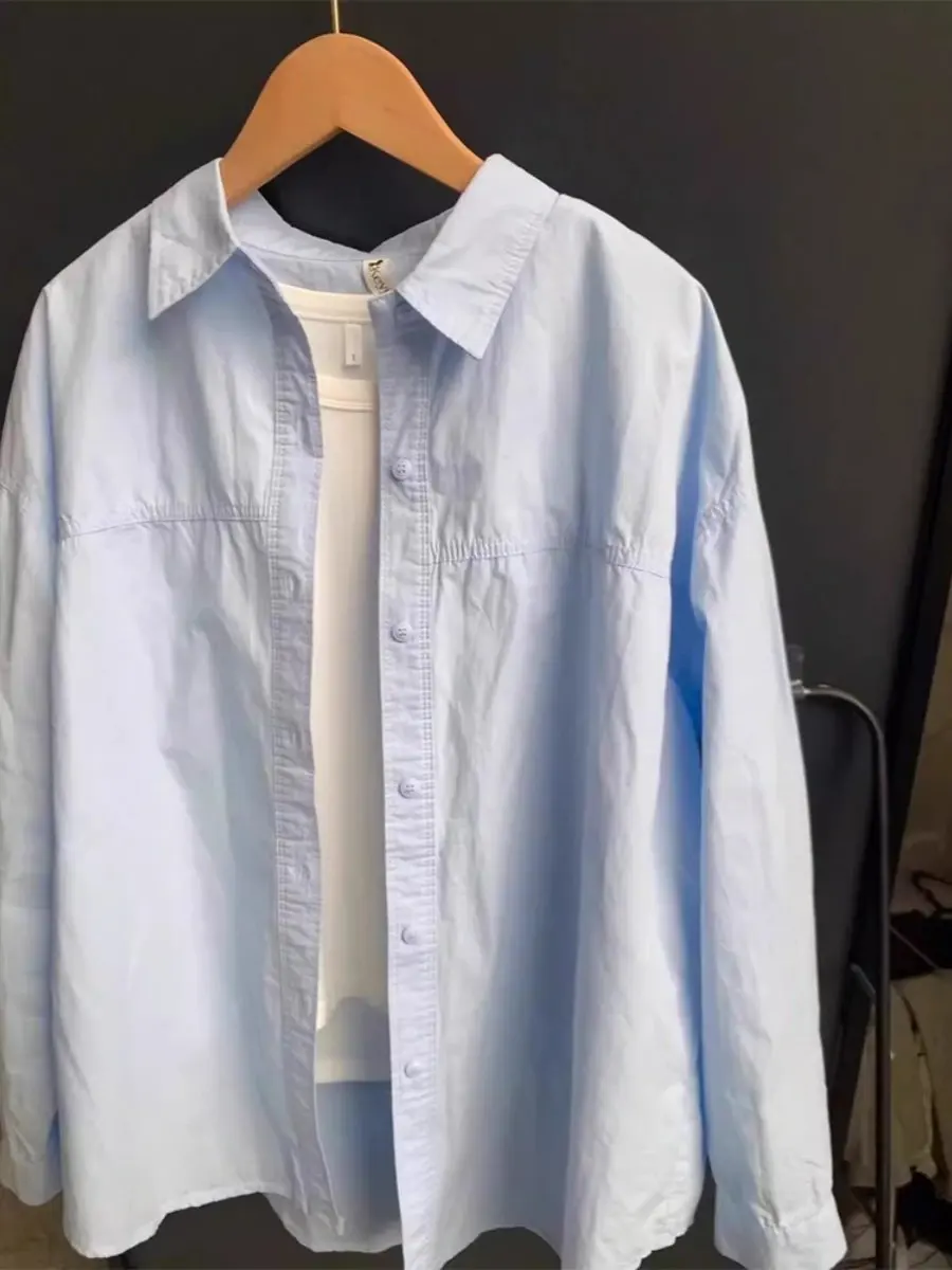 

Женская весенне-летняя куртка Blue Collar: красивая, уникальная, с разрезом, для защиты от солнца, повседневная, в корейском стиле, свободного кроя