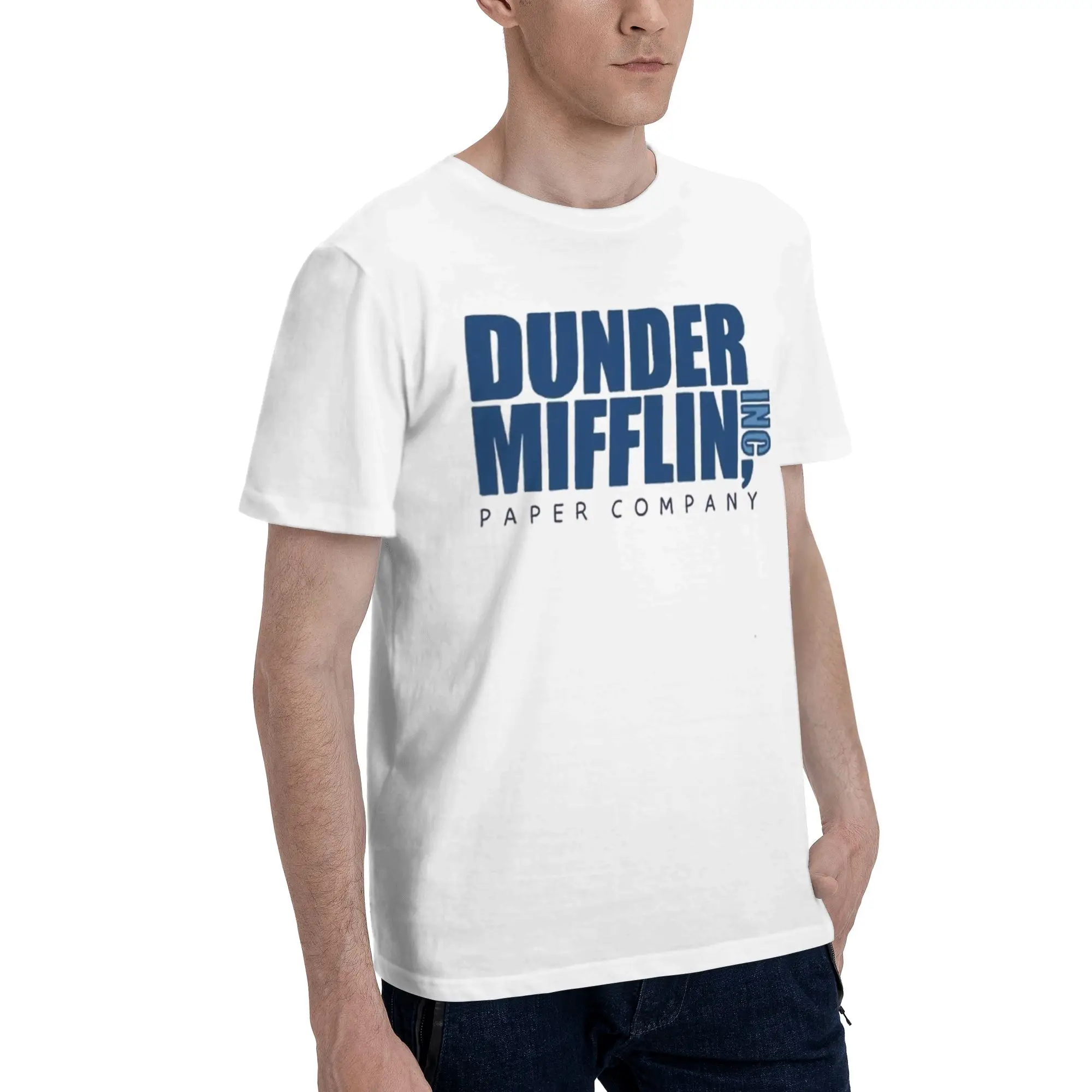 Printed Dunder Mifflin T Shirt For Unisex  100% Cotton Tee Shirt Short Sleeve Clothes