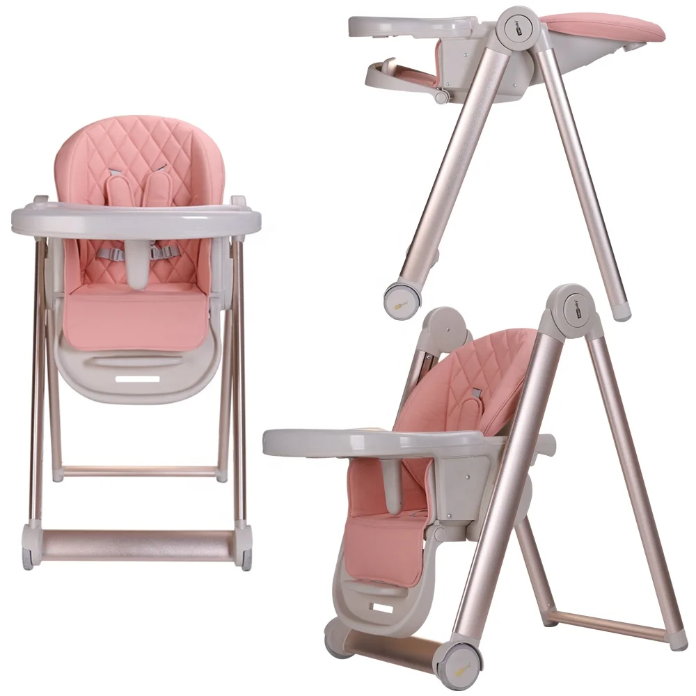 

7 height kid sleeping highchair multi function aluminum legs fashion design baby high chair