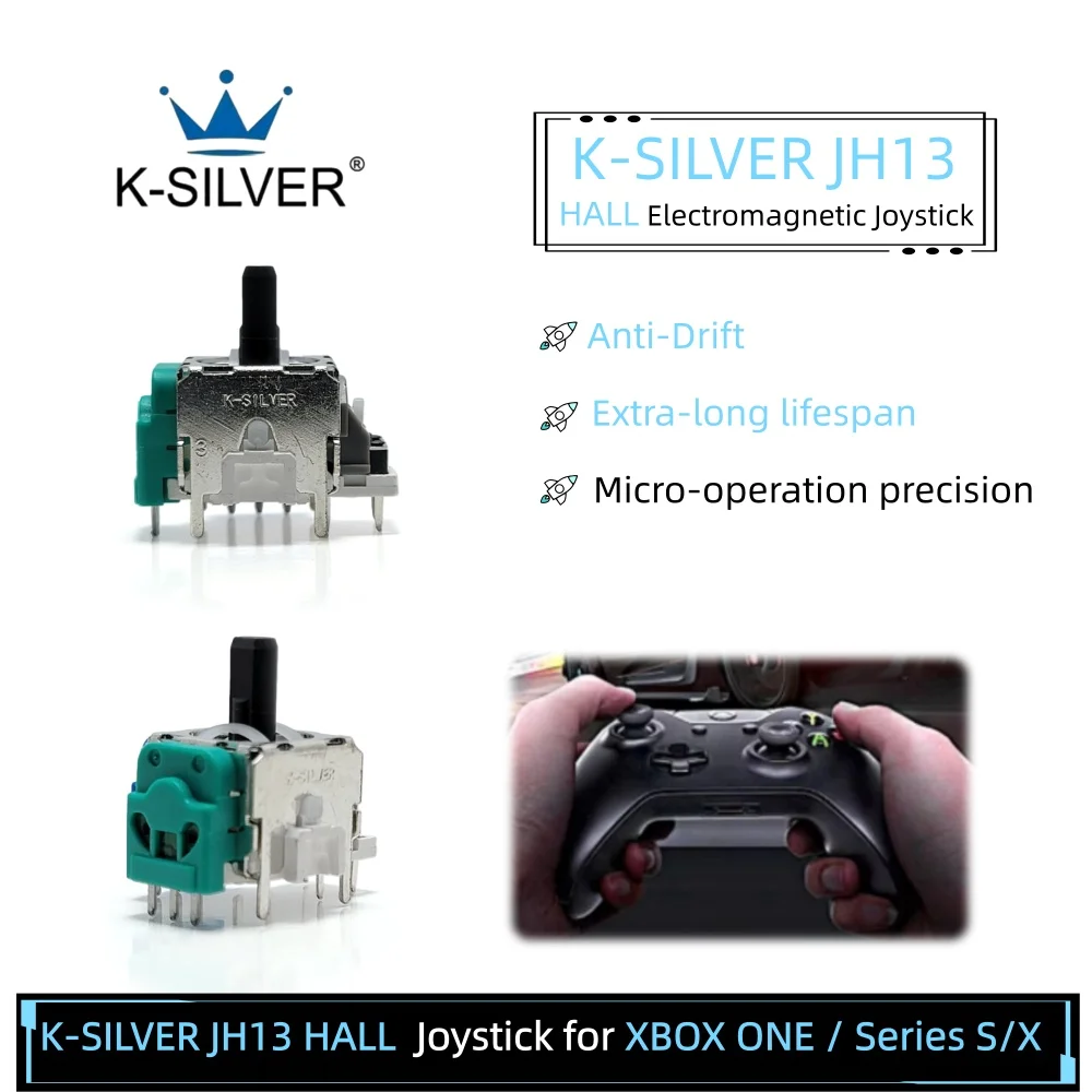 

2/10PCS K-SILVER JH13 Hall Joystick for Xbox One/Series Controller Low Power Design for Repair D Analog Stick Sensor Module
