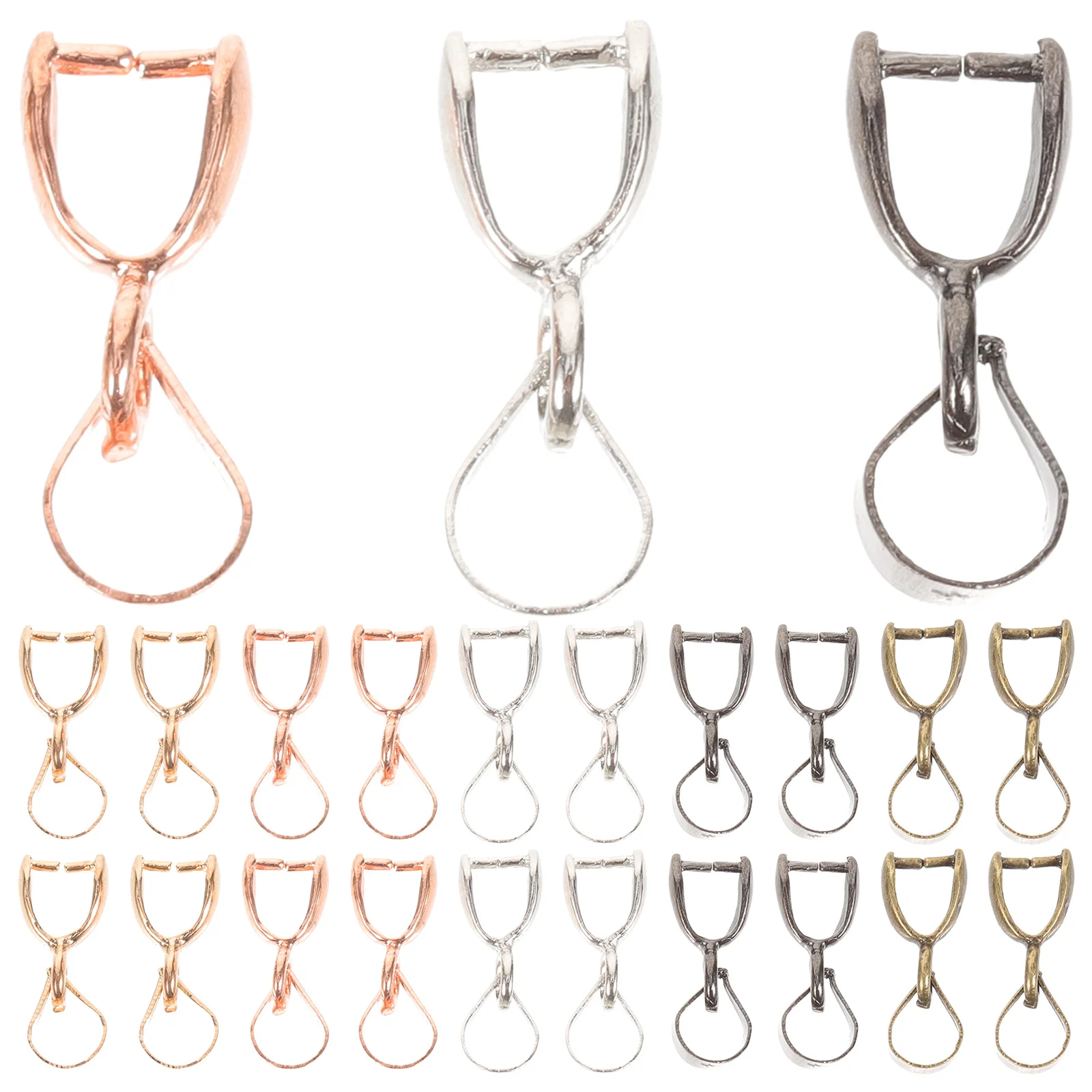 50 قطعة المشبك المعدني السلس لصنع المجوهرات عقد دي اي واي موصل سبيكة قرصة كليب المشابك النتائج مجوهرات الكفالات