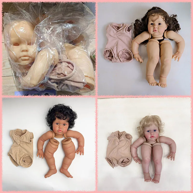 

Ellie Already Painted Kits/Un painted Blank Reborn Doll Kit 22Inch Soft Touch Fresh Color DIY Doll Parts With Cloth Body