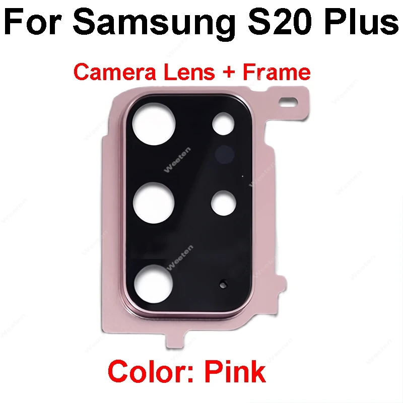 Rear Camera glass Lens Frame Holder with Sticker For Samsung Galaxy S20 S20+ PLUS S20 Ultra G980 G985 G785