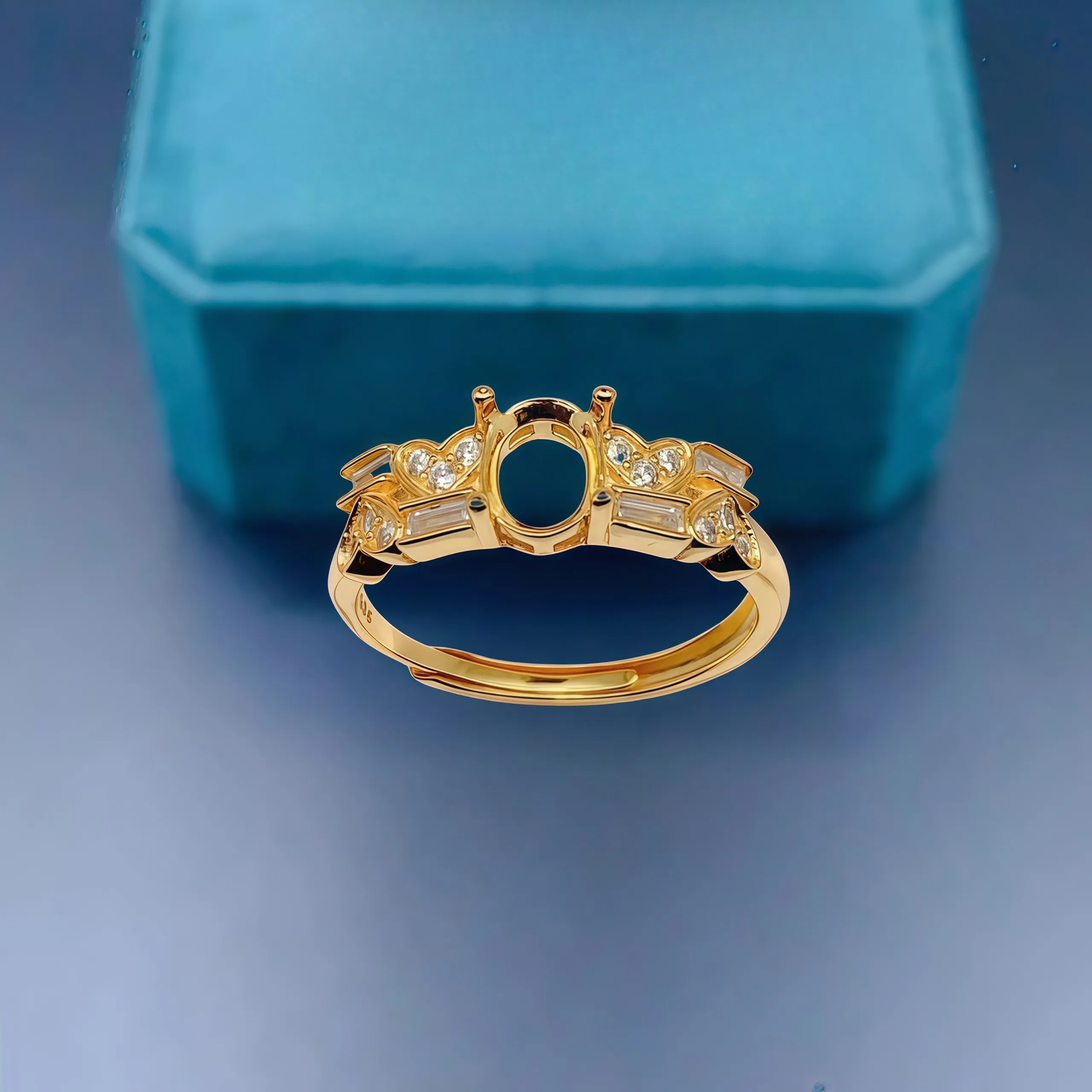 

Y Fashion Ring Holder DIY Empty Support Setting 5*7mm Oval Stone S925 Sterling Silver for Women Fine Design Charm Jewelry Zircon