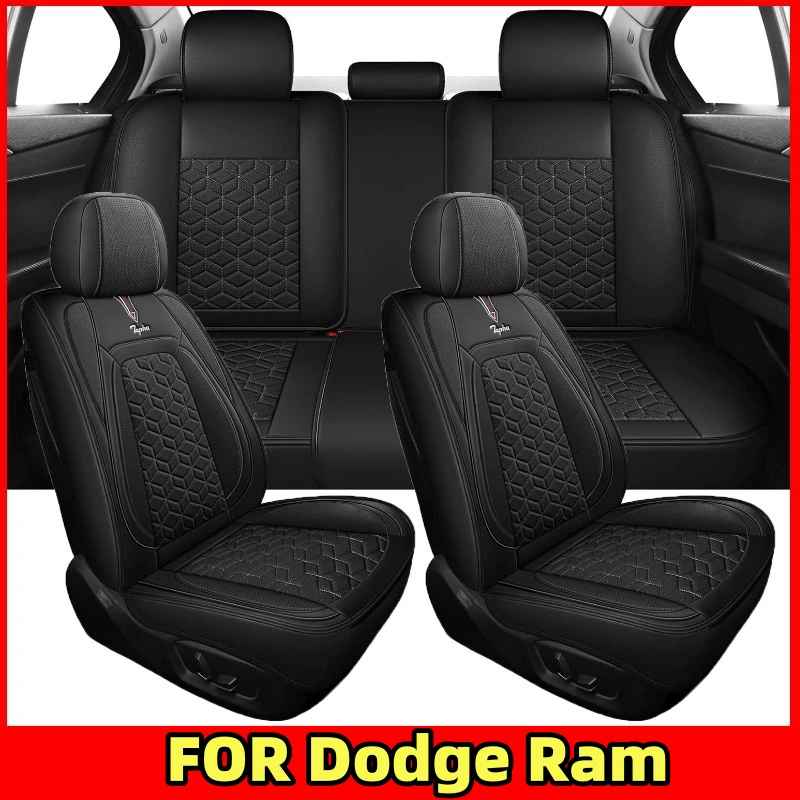 

Car seat cover waterproof PU leather soft, comfortable wear-resistant full leather full wrap 5 seat cover FOR Dodge Ram