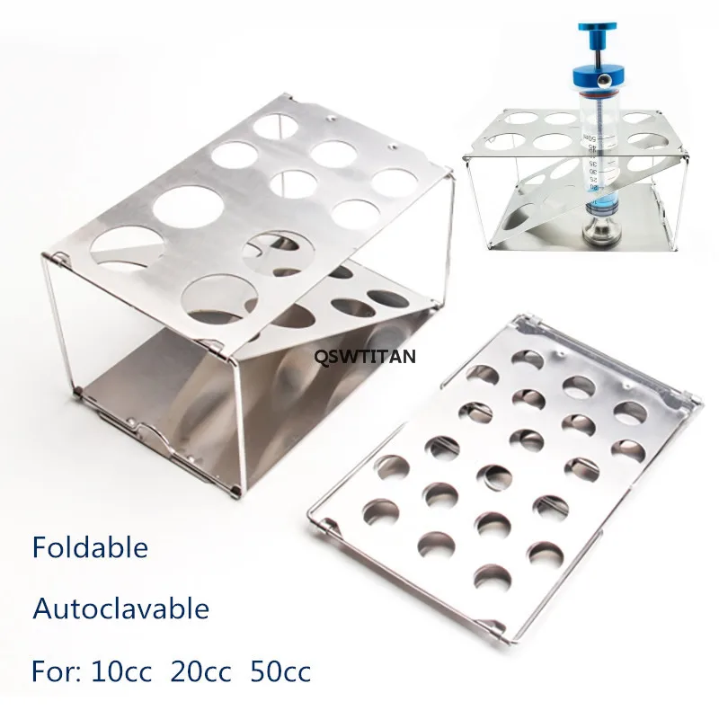 Liposuction Syringe holder Syringe Tray 10CC 20cc 50cc Foldable Autoclavable Syringe Racks Stainless steel Display Racks