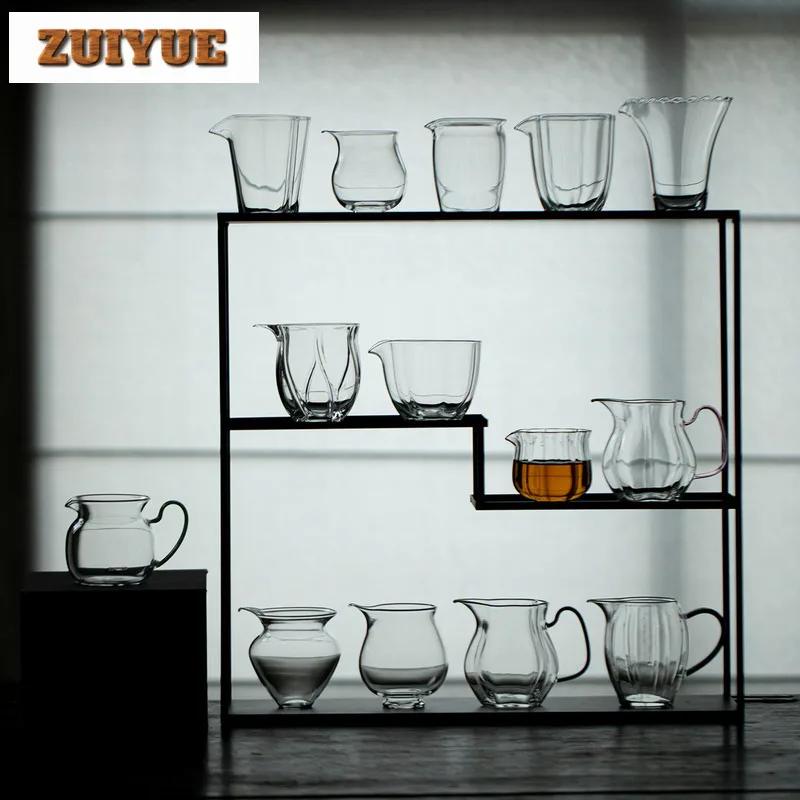 High Borosilicate Glass Thickened Tea Pitcher Tea Divider Cha Hai Dispenser Justice Cup Fair Mug Teaware Decoration Accessories