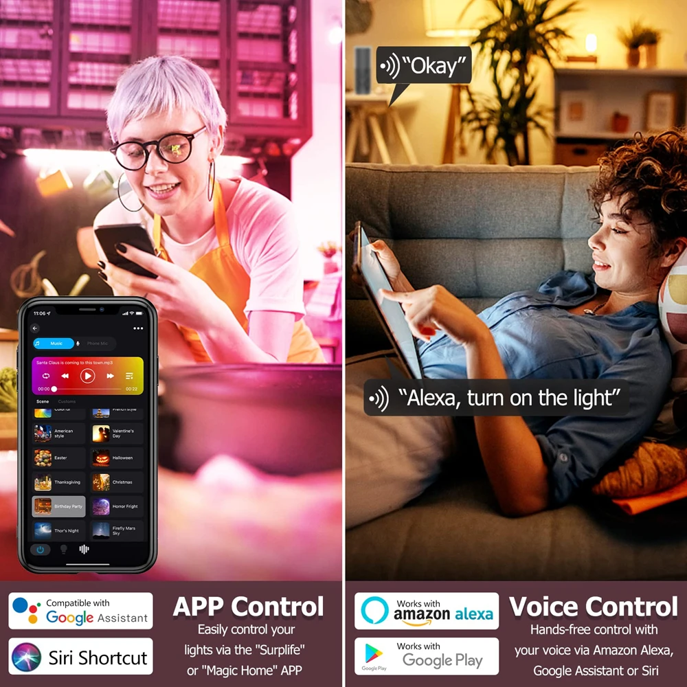 Led smart lamp tuya smart life app control rgbcw 15w AC85-265V kleur veranderlijke timing home lighting dimbare bluetooth 4.0 e27