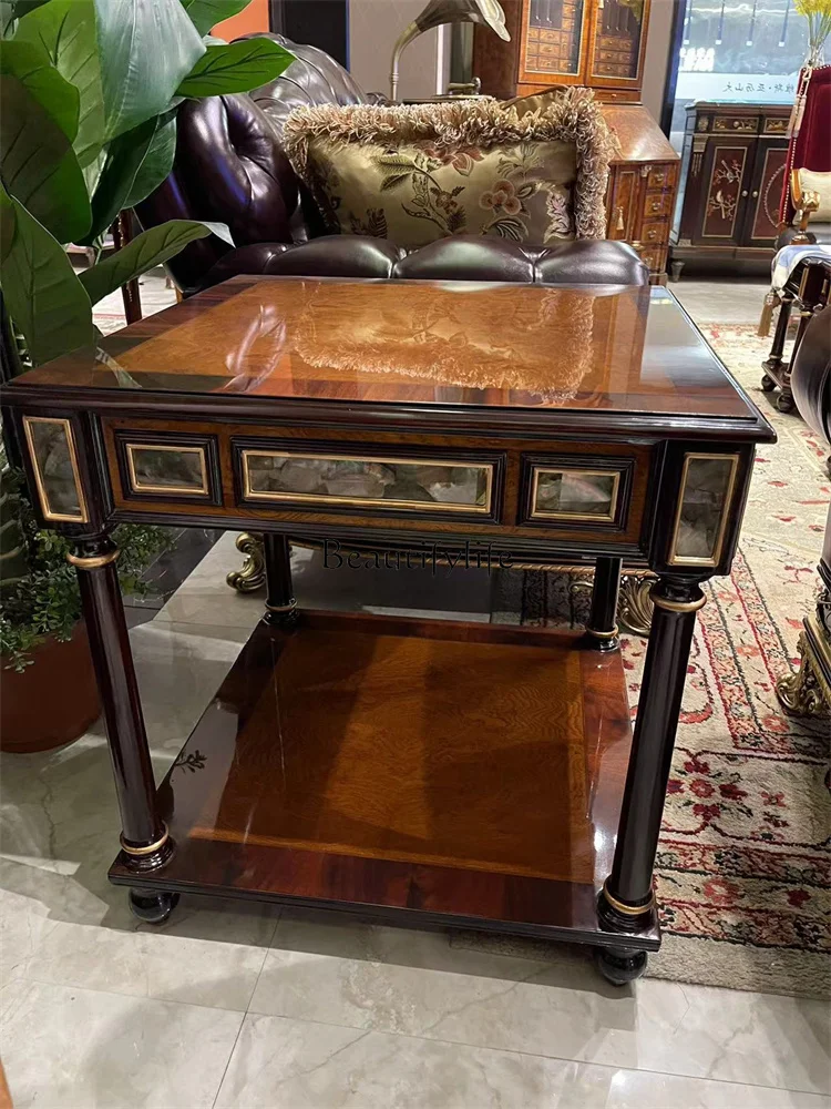 

European corner few British edge few mahogany solid wood neoclassical light luxury